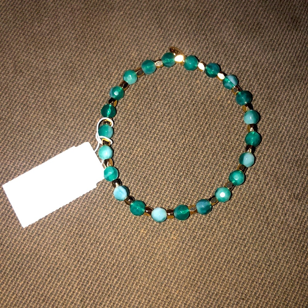 J CREW Gemstone Turquoise Gold Bracelet